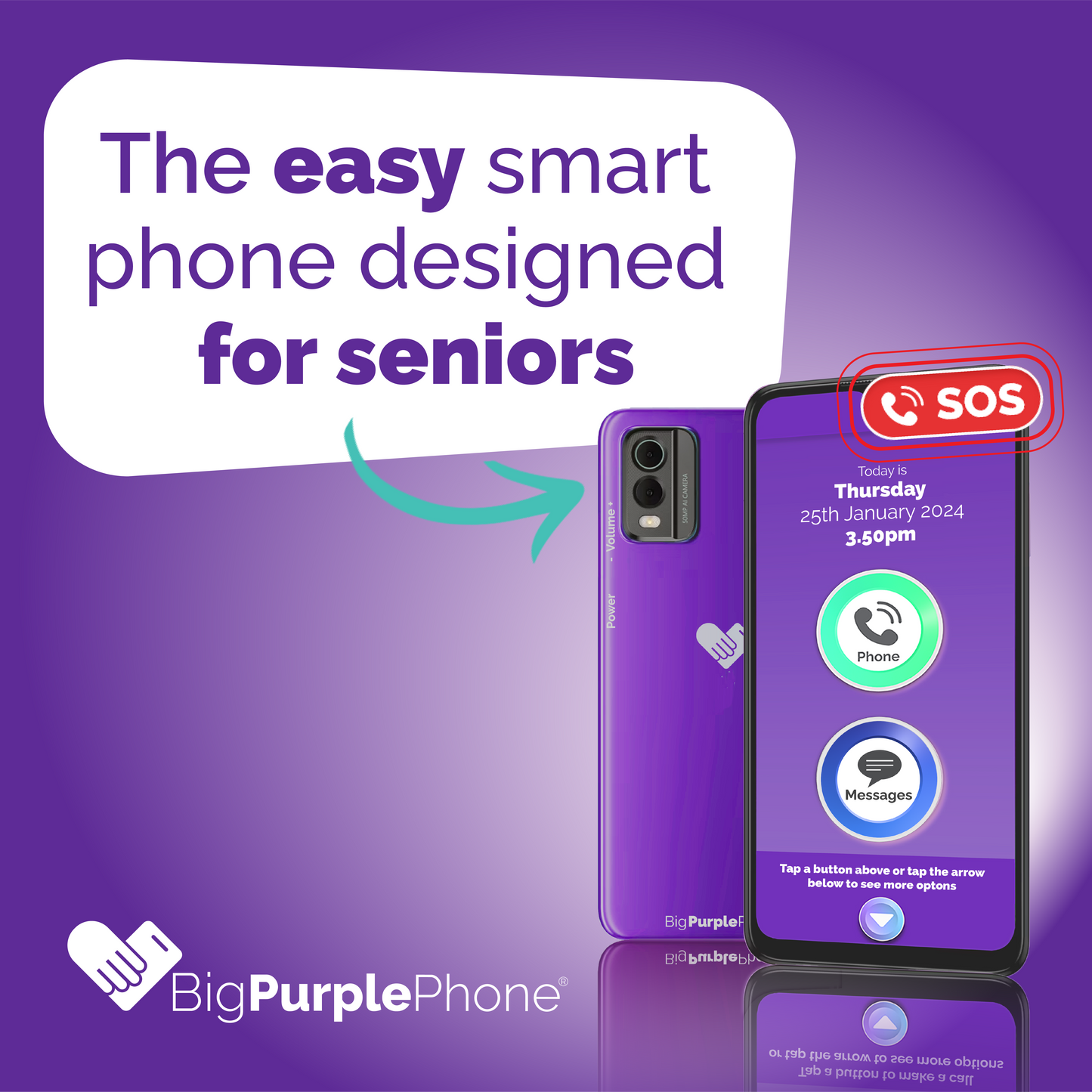 Best mobile for seniors with easy design, large icons and no unnecessary apps or clutter.